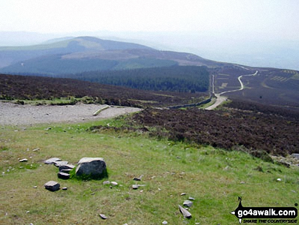 Walk fl155 Moel Famau and Cilcain - Foel Fenlli from The Offa's Dyke Path<br> on the summit of Moel Famau