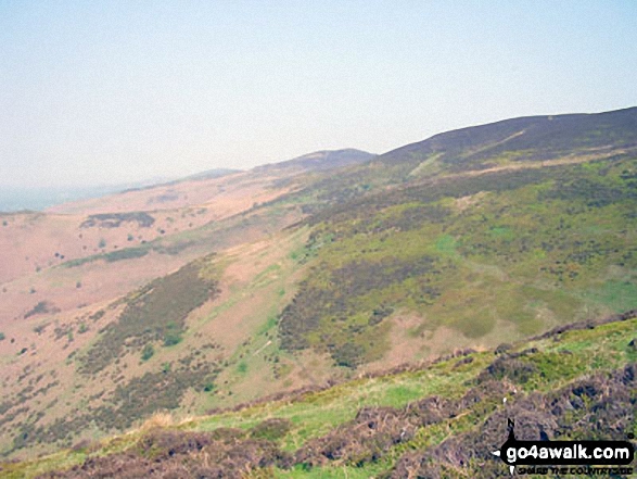 Walk dn136 Moel Famau and Cilcain from Bwlch Panbarras - Moel Famau from The Offa's Dyke Path above Bwlch Penbarras