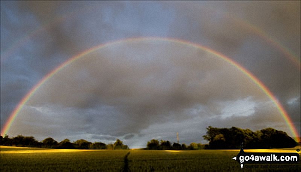 Walk su116 Haxted Mill from Lingfield - Rainbow seen from Haxted Mill in the Eden Valley