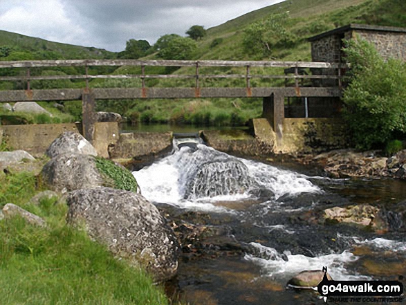 Walk de123 Sourton Tors and Meldon Reservoir from Sourton - Vellake Weir at Vellake Corner