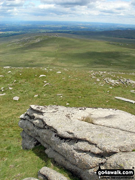 Walk de149 Yes Tor and High Willhays from Okehampton Camp - West Mill Tor from Yes Tor