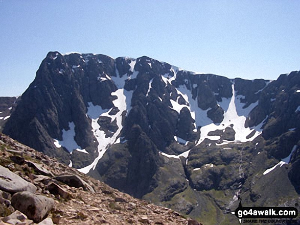 Walk h154 Ben Nevis and Carn Mor Dearg from The Nevis Range Mountain Gondola - Ben Nevis from Carn Dearg Meadhonach (Carn Mor Dearg)