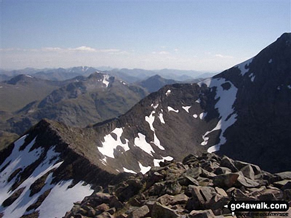 Walk h154 Ben Nevis and Carn Mor Dearg from The Nevis Range Mountain Gondola - The Carn Mor Dearg Arete (CMD Arete) from Carn Mor Dearg