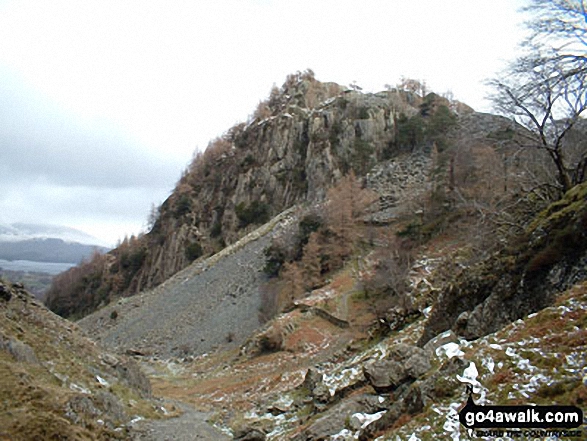 Castle Crag from the Cumbria Way above Seatoller 