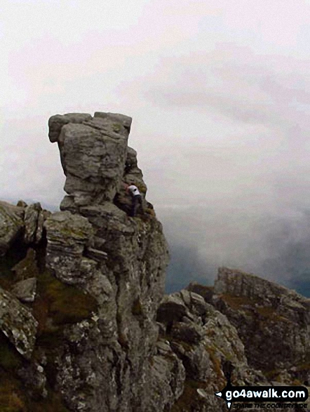 My best friend Steve on the last steps to the top of The Cobbler (Ben Arthur) 