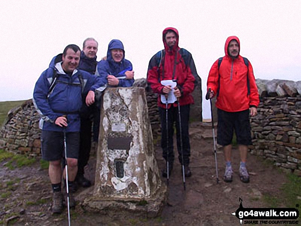 Me (2nd From Left) And Charity Walk Pals on Whernside in The Yorkshire Dales National Park North Yorkshire England