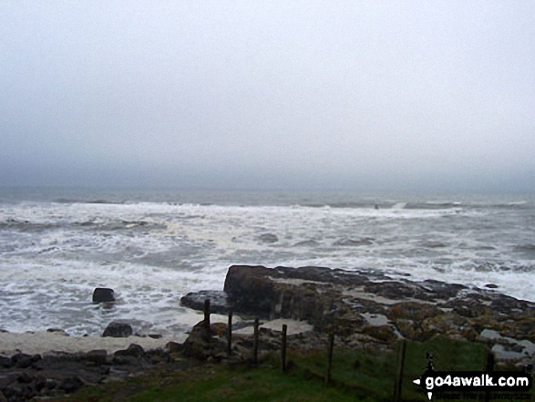 Walk n116 Dunstanburgh Castle from Craster - The North Sea north of Craster