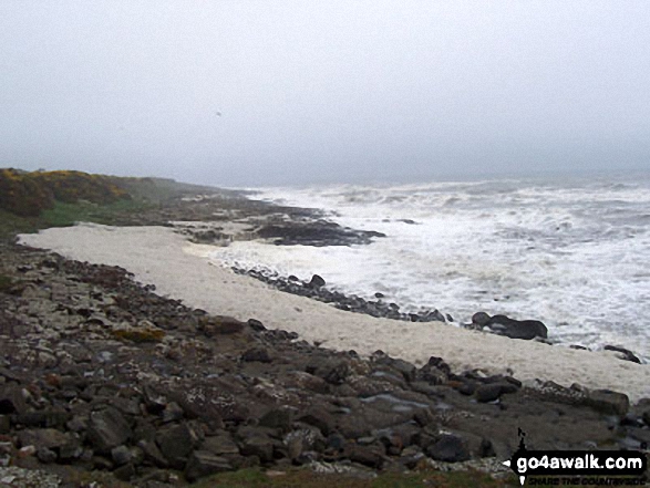 Walk n116 Dunstanburgh Castle from Craster - The North Sea north of Craster