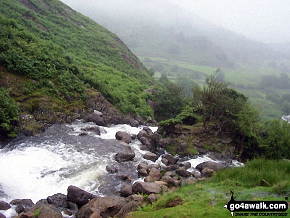 Walk c173 Easedale Tarn from Grasmere - Sour Milk Gill near Easedale Tarn