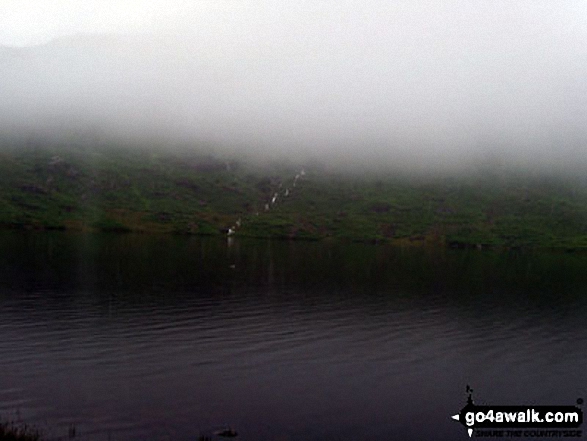 Walk c302 High Raise via Calf Crag from Grasmere - Easedale Tarn in low cloud