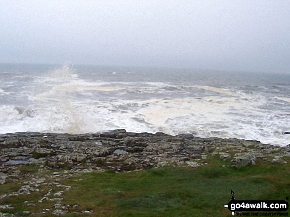 Walk n116 Dunstanburgh Castle from Craster - The North Sea north of Craster