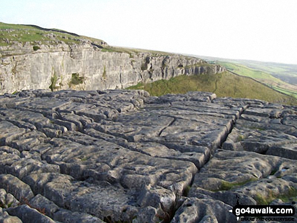 Walk ny122 Gordale Scar and Malham Cove via Shorkley Hill from Malham - The limestone pavement on the top of Malham Cove