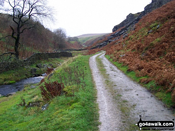 Walk ny111 Hebden and Kelber from Grassington - The path by Hebden Beck