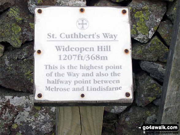 The highest point of The St Cuthbert's Way on Wideopen Hill Walking St Cuthbert's Way - Day 4