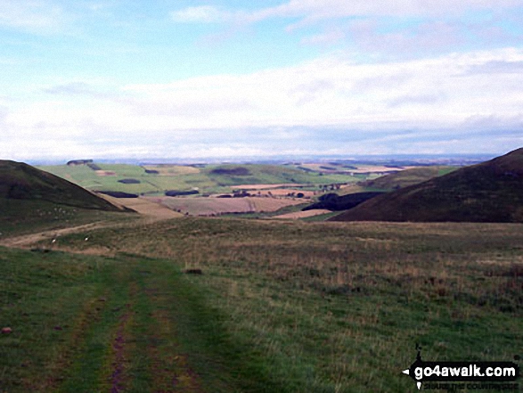 Kirk Yetholm and Town Yetholm from The St Cuthbert's Way near Green Humbleton Walking St Cuthbert's Way - Day 5