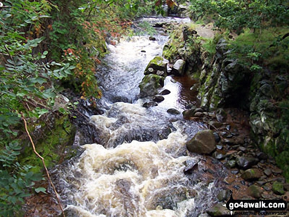 The St Cuthbert's Way at the top of Hethpool Linn waterfall Walking St Cuthbert's Way - Day 5