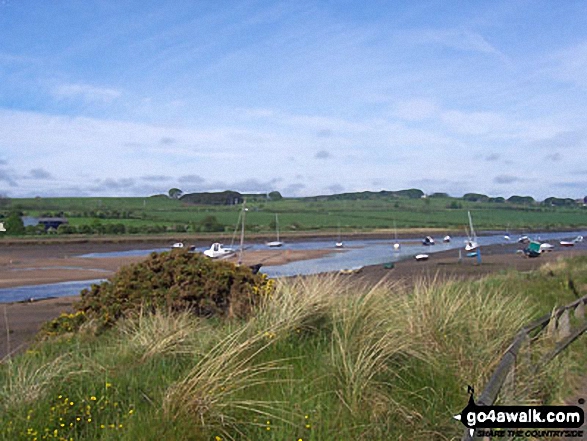 Walk n138 Lesbury from Alnmouth - The River Aln Estuary, Alnmouth Bay