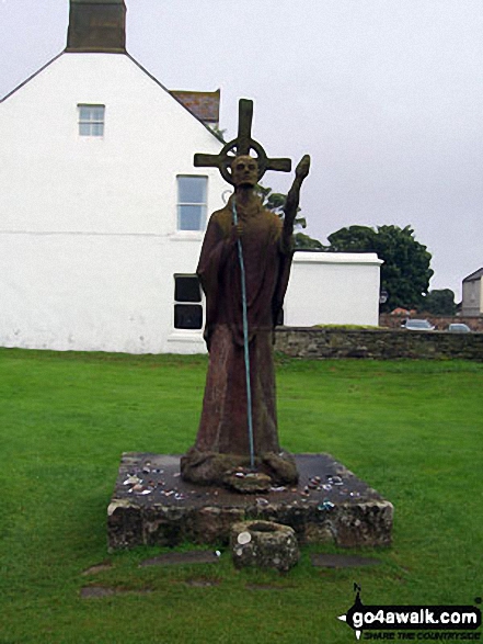 Walk n103 Emmanuel Head on Holy Island (Lindisfarne) - St Cuthbert at Lindisfarne Priory - The St Cuthbert's Way on Holy Island