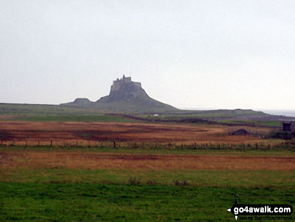 Walk n103 Emmanuel Head on Holy Island (Lindisfarne) - Lindisfarne Castle on Holy Island from The St Cuthbert's Way