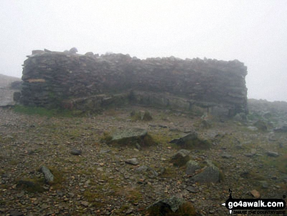 Walk c220 Helvellyn via Striding Edge from Glenridding - Helvellyn Summit Shelter