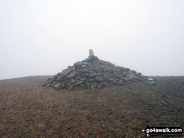 Walk c220 Helvellyn via Striding Edge from Glenridding - Helvellyn Summit Cairn