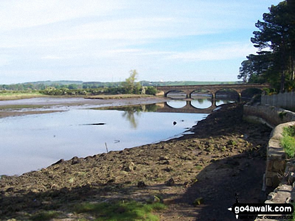 Walk n138 Lesbury from Alnmouth - Duchess Bridge of the River Aln, Alnmouth Bay