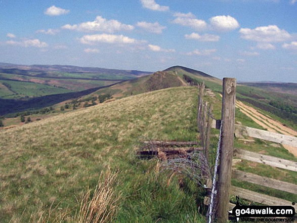 Walk d158 Sparrowpit and Mam Tor from Castleton - East to Backtor Nook and Back Tor (Hollins Cross) from Hollins Cross