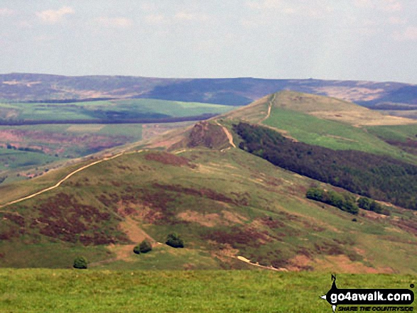 Hollins Cross, Barker Bank, Backtor Nook, Back Tor (Hollins Cross) and Lose Hill (Ward's Piece) from Mam Tor 