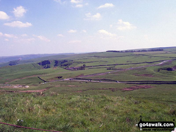 Winnats Pass (centre left) from Mam Tor