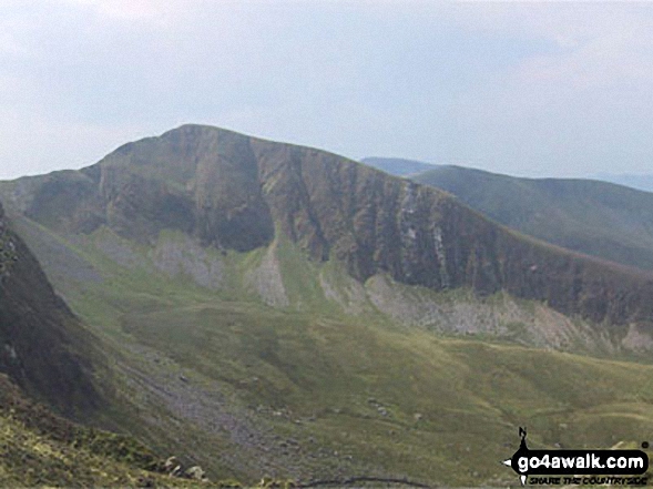 Walk gw188 The first part of the Nantlle Ridge from Rhyd-Ddu - Trum y Ddysgl from Mynydd Drws-y-coed