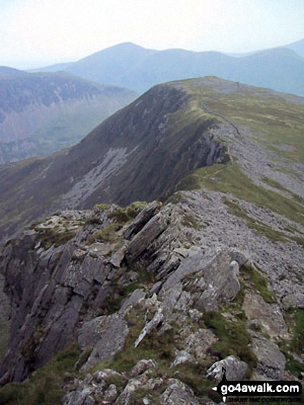 Walk gw188 The first part of the Nantlle Ridge from Rhyd-Ddu - Y Garn (Moel Hebog) & The Nantlle Ridge from Mynydd Drws-y-coed summit