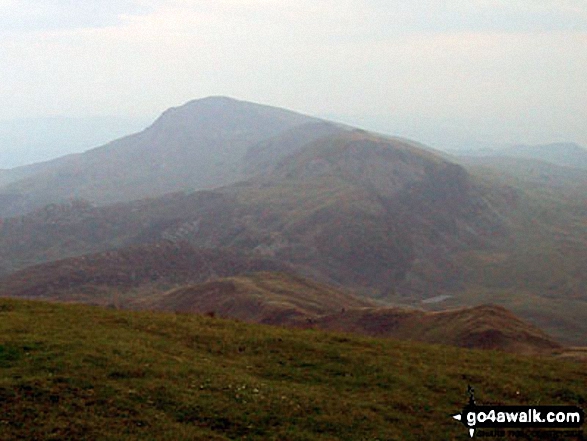 Walk gw188 The first part of the Nantlle Ridge from Rhyd-Ddu - Moel Hebog, Moel Lefn and Moel yr Ogof from the top of Trum y Ddysgl