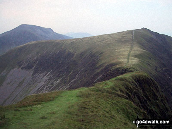 Walk gw188 The first part of the Nantlle Ridge from Rhyd-Ddu - Craig Cwm Silyn and Mynydd Tal-y-mignedd