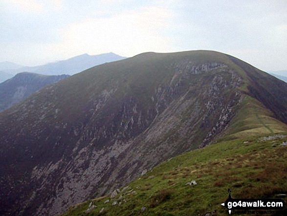 Trum y Ddysgl from Mynydd Tal-y-mignedd summit 