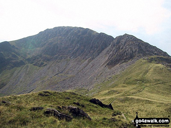 Walk gw164 The full Nantlle Ridge and Craig Cwm Silyn from Rhyd-Ddu - Craig Pennant from Bwlch Dros-bern