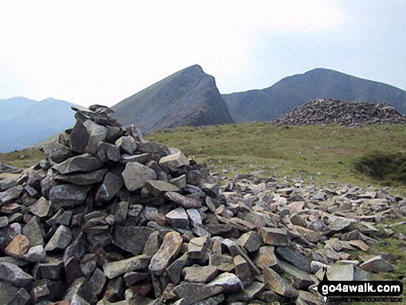 The Nantlle Ridge - Mynydd Drws-y-coed (left) and Trum y Ddysgl from Y Garn (Moel Hebog) summit