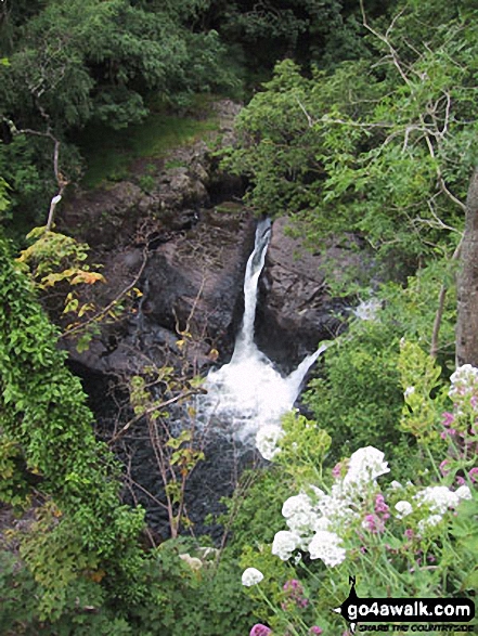 Walk cw108 Carnedd Moel Siabod from Plas y Brenin, Capel Curig - Cyfyng Falls, Pont Cyfyng