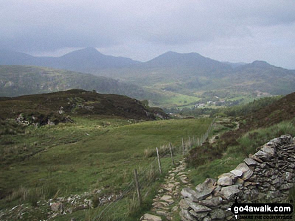 Walk cw108 Carnedd Moel Siabod from Plas y Brenin, Capel Curig - The Carneddau from the Plas y Brenin path up Moel Siabod