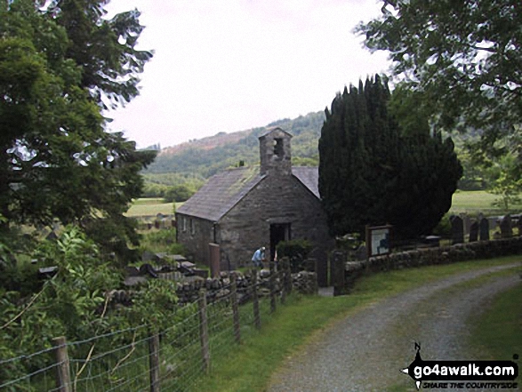 Walk cw109 Pen Llithrig y Wrach and Pen Yr Helgi Du from Capel Curig - Eglwys Santes Julitta (Church of St Julitta), Capel Curig