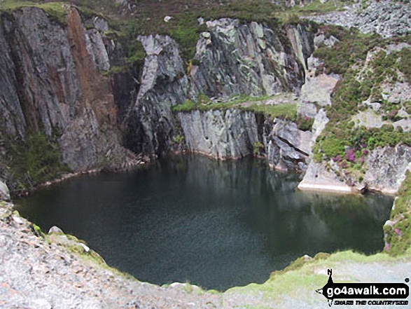 Walk cw180 Carnedd Moel Siabod, Y Foel Goch and Gallt yr Ogof from Pont Cyfyng, Capel Curig - Disused Quarry Pool near Pont Cyfyng