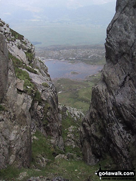 Walk cw108 Carnedd Moel Siabod from Plas y Brenin, Capel Curig - Llyn y Foel from the Moel Siabod Ridge