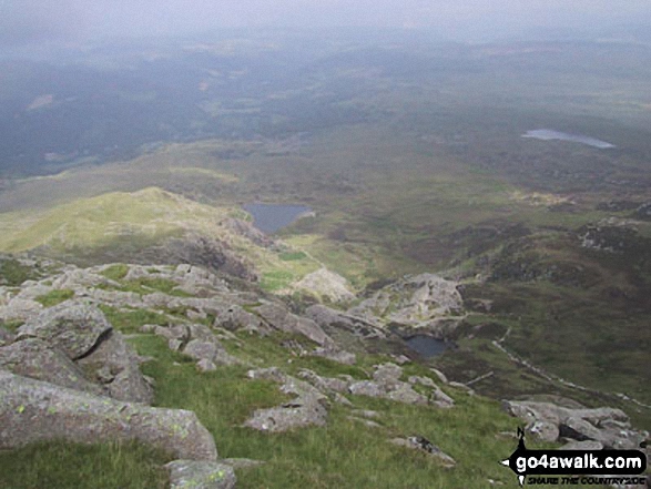 Walk cw180 Carnedd Moel Siabod, Y Foel Goch and Gallt yr Ogof from Pont Cyfyng, Capel Curig - Descending the Moel Siabod Ridge