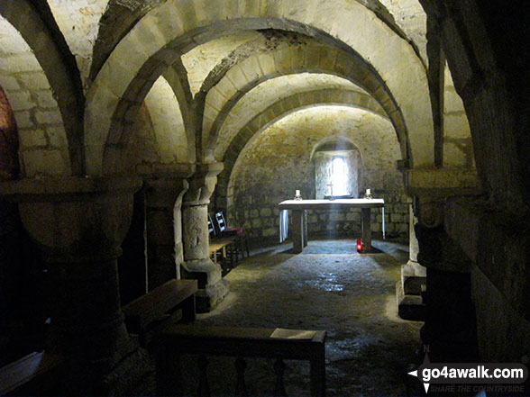 Walk ny277 Ana Cross from Hutton-le-Hole - St Marys Church Crypt, Lastingham