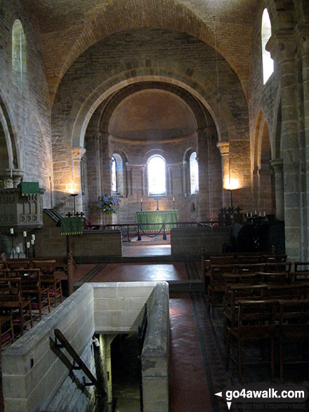 Walk ny139 Lastingham from Hutton-le-Hole - Inside St Marys Church, Lastingham