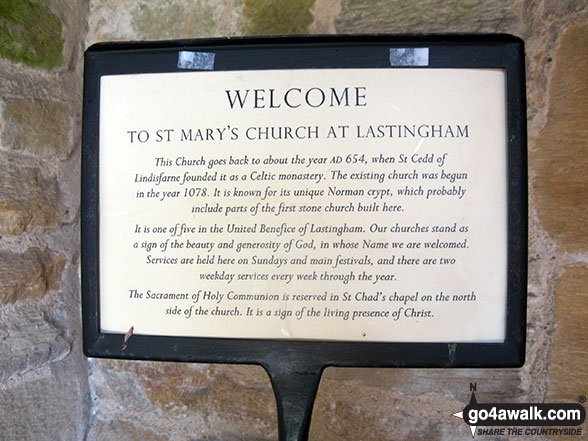 Walk ny277 Ana Cross from Hutton-le-Hole - St Marys Church, Lastingham