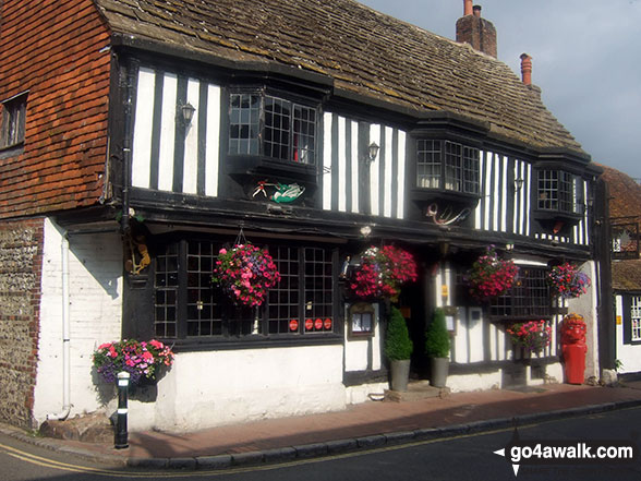 Walk es144 Firle Beacon from Alfriston - The Star Inn, Alfriston