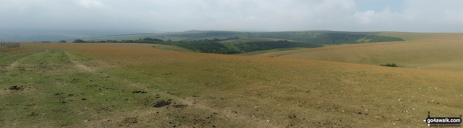 Walk es144 Firle Beacon from Alfriston - The view from Bostal Hill