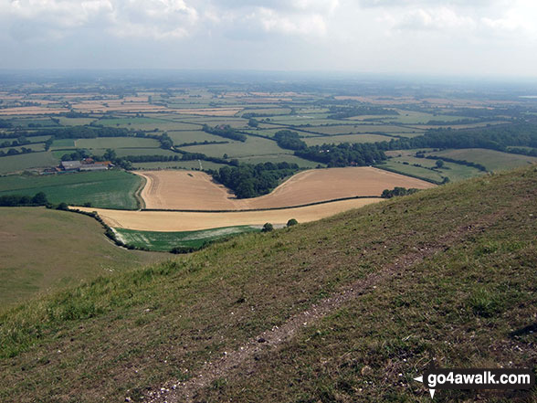 The East Sussex countryside from the summit of Firle Beacon