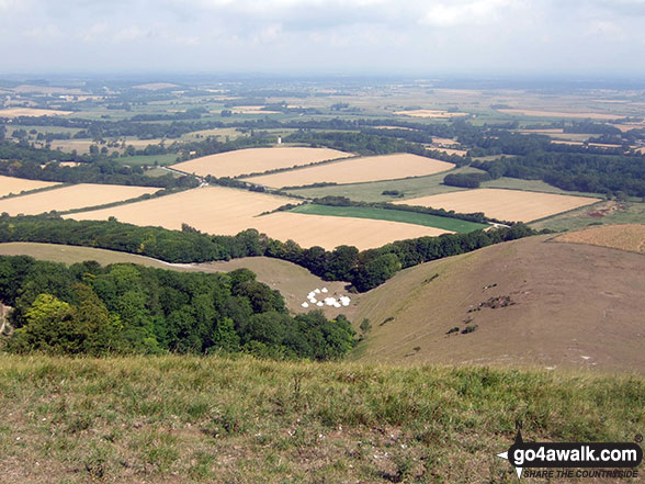 The East Sussex countryside from the summit of Firle Beacon 