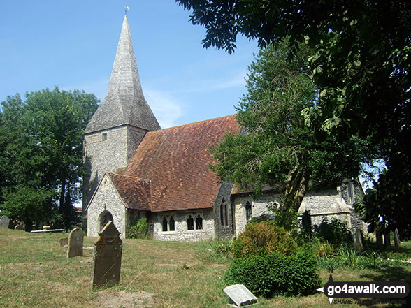 Walk es144 Firle Beacon from Alfriston - Berwick Church